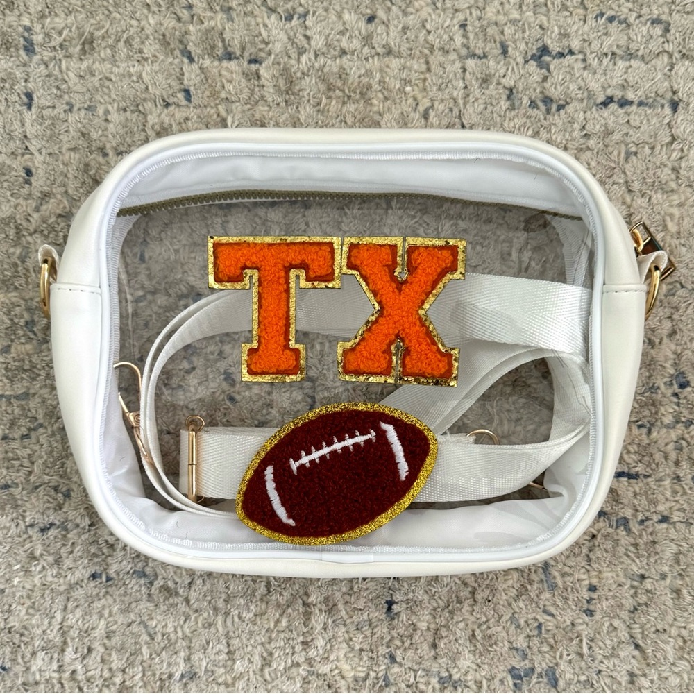 Clear crossbody stadium bag